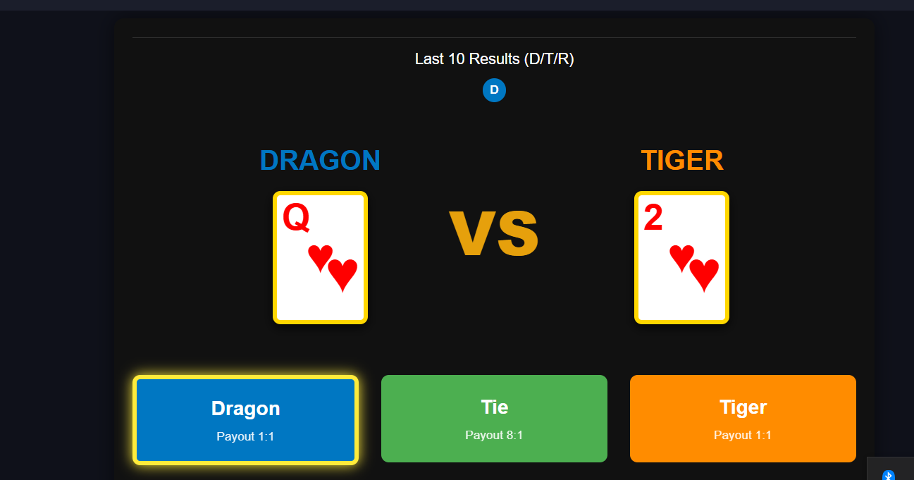 Dragon & Tiger Game